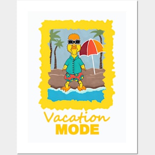 Funny Duck On Vacation Posters and Art